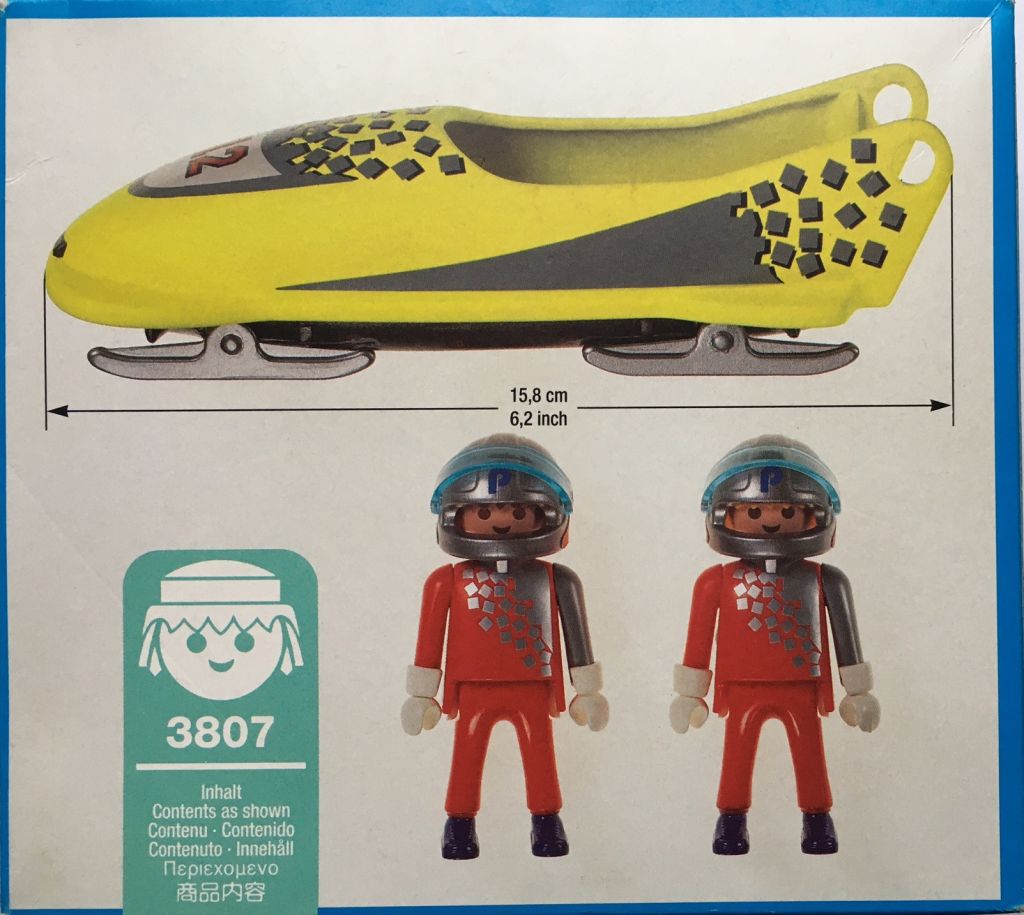 Playmobil 3807 - Yellow 2-Man Bob - Back