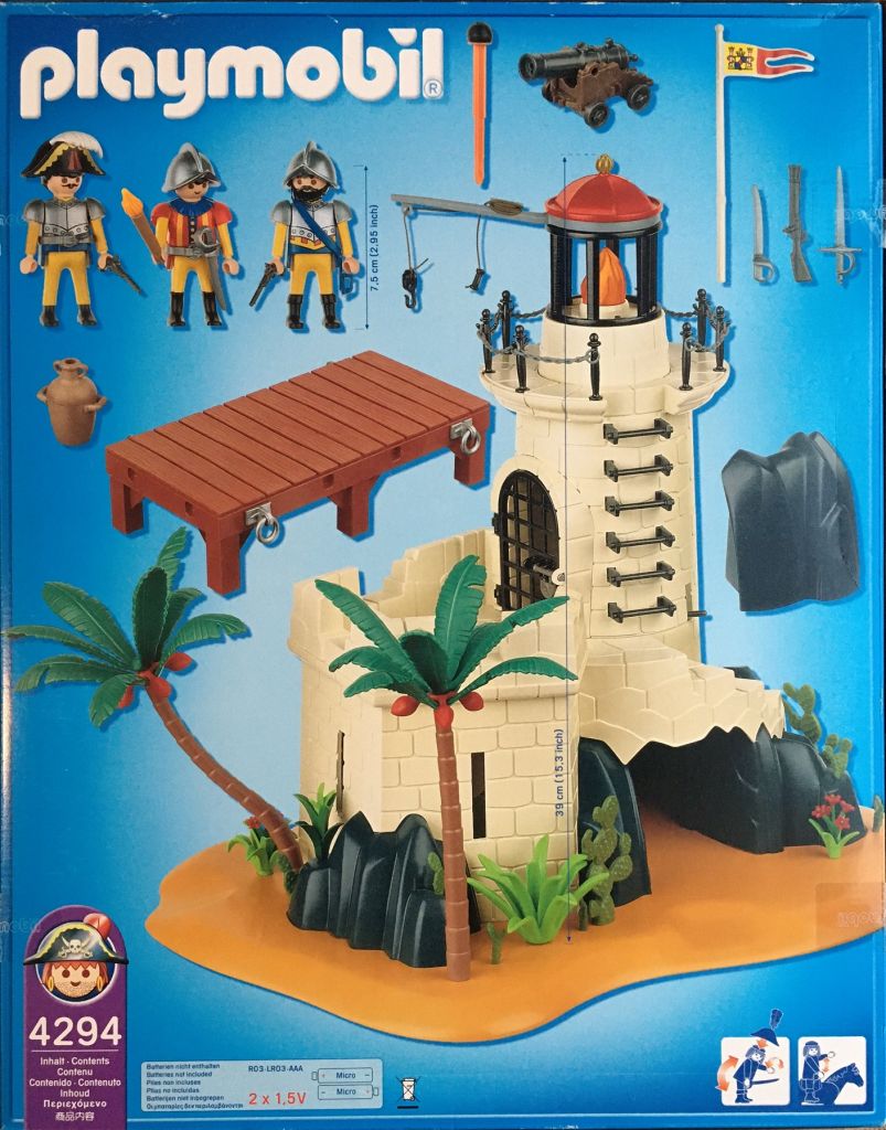 Playmobil 4294v1 - Soldiers fortress with lighthouse - Back