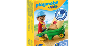 Playmobil - 70409 - Construction Worker with Wheelbarrow