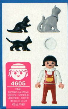 Playmobil 4605 - Girl With Cats - Back