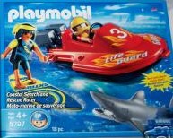 Playmobil - 5797 - bateau de course, surfeur et un requin