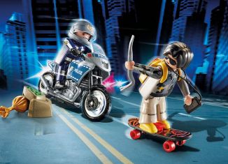 Playmobil - 70502 - Starter Pack police biker and thief
