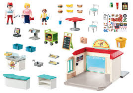 3800 Sign & clips for Burger Shop Playmobil Doll House Spare Parts Kiosk 