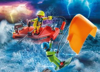 Playmobil - 70144 - Kitesurfer Rescue with Speedboat
