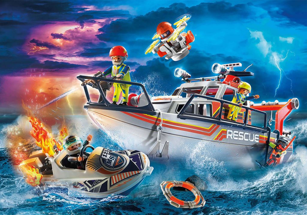 Playmobil Reeling Feuerwehrboot Boot Rescue  Ersatzteil #K4 