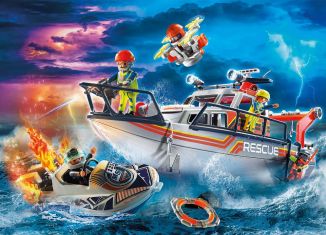 Playmobil - 70140 - Fire Rescue with Personal Watercraft