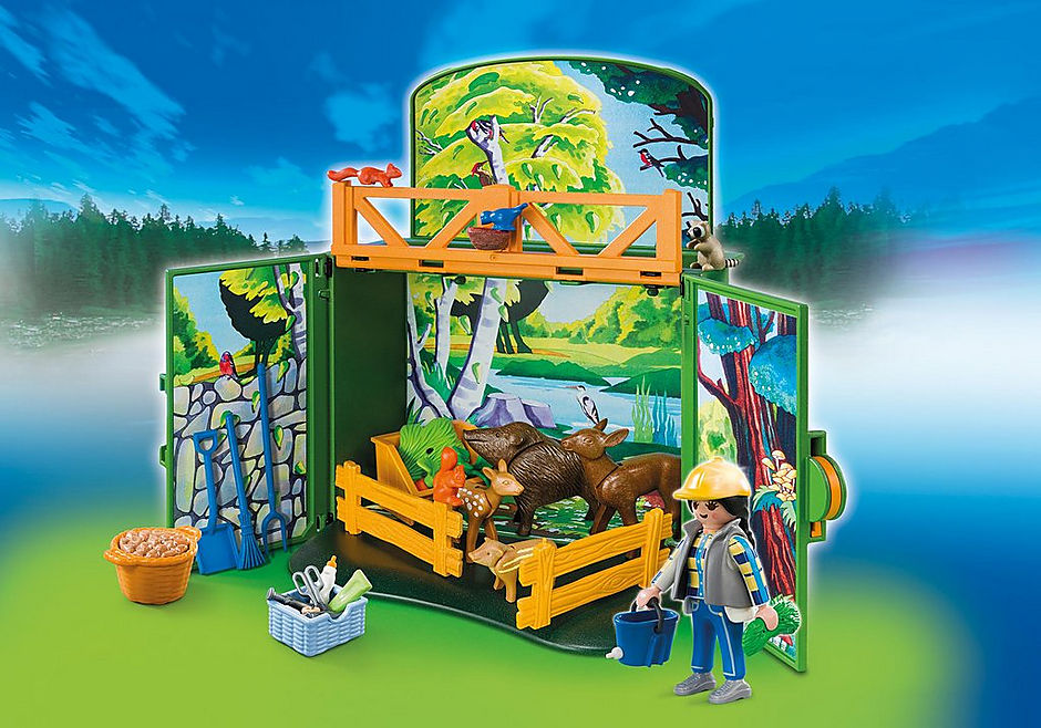 6158 Playmobil Aufklapp-Spiel-Box "Waldtierfütterung" 