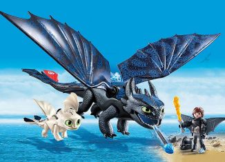 Playmobil - 70037 - Hiccup and Toothless with Baby Dragon