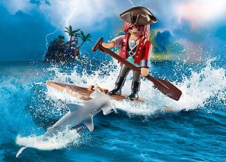 Playmobil - 70598 - Pirate with Raft