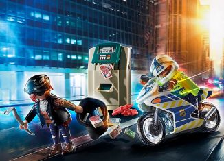 Playmobil - 70572 - Police Policier avec moto et voleur