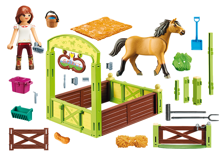 Playmobil 9478 - Horsebox "Lucky and Spirit" - Back