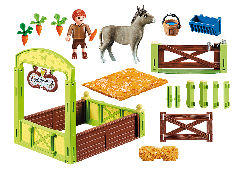 Playmobil 70120 - Horse Box Snips and Mr Carrot - Back