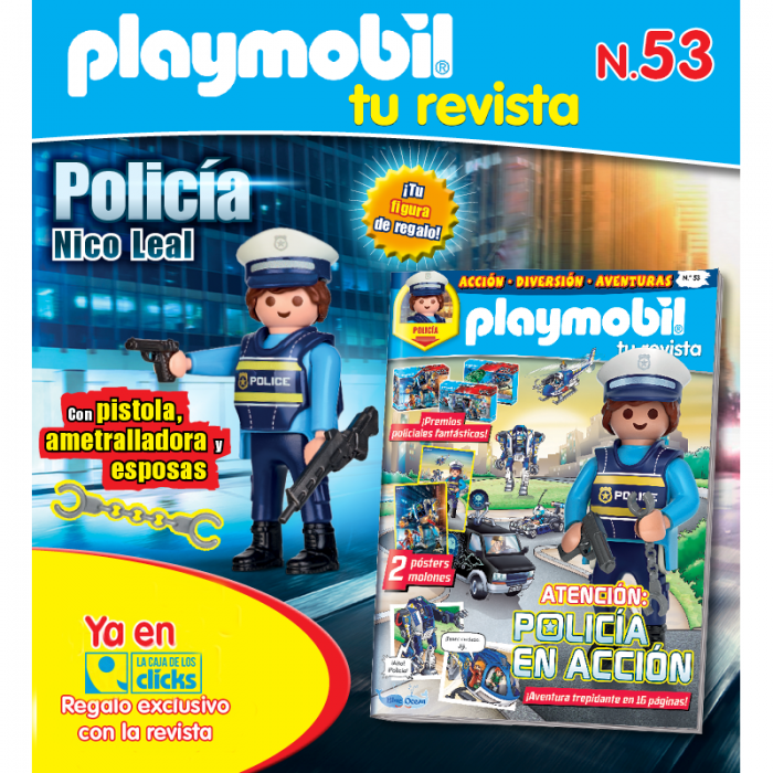PLAYMOBIL vintage city police voiture patrouille policier set 3215 V2 de 1986