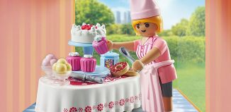Playmobil - 70381 - Baker with Dessert Table
