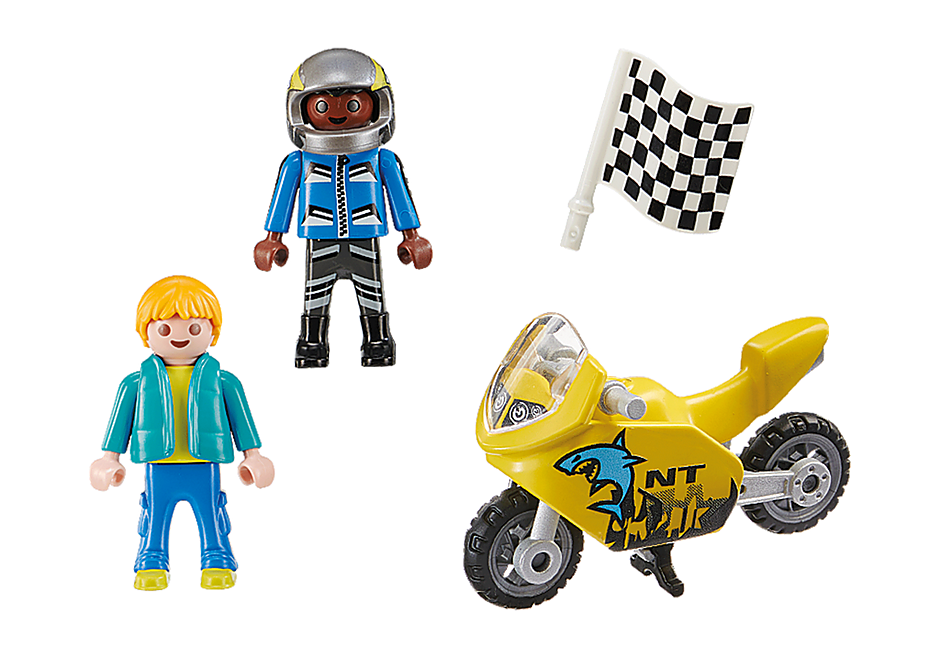Playmobil 70380 - Boys with Motorcycle - Back