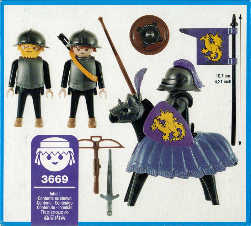 Playmobil 3669 - Knight / 2 squires - Back