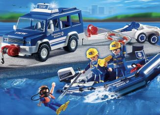 Playmobil - 4087V2 - THW Offroader & Boat