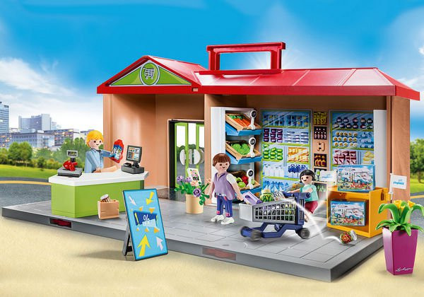 PLAYMOBIL #70320 Take Along Grocery Store NEW! 