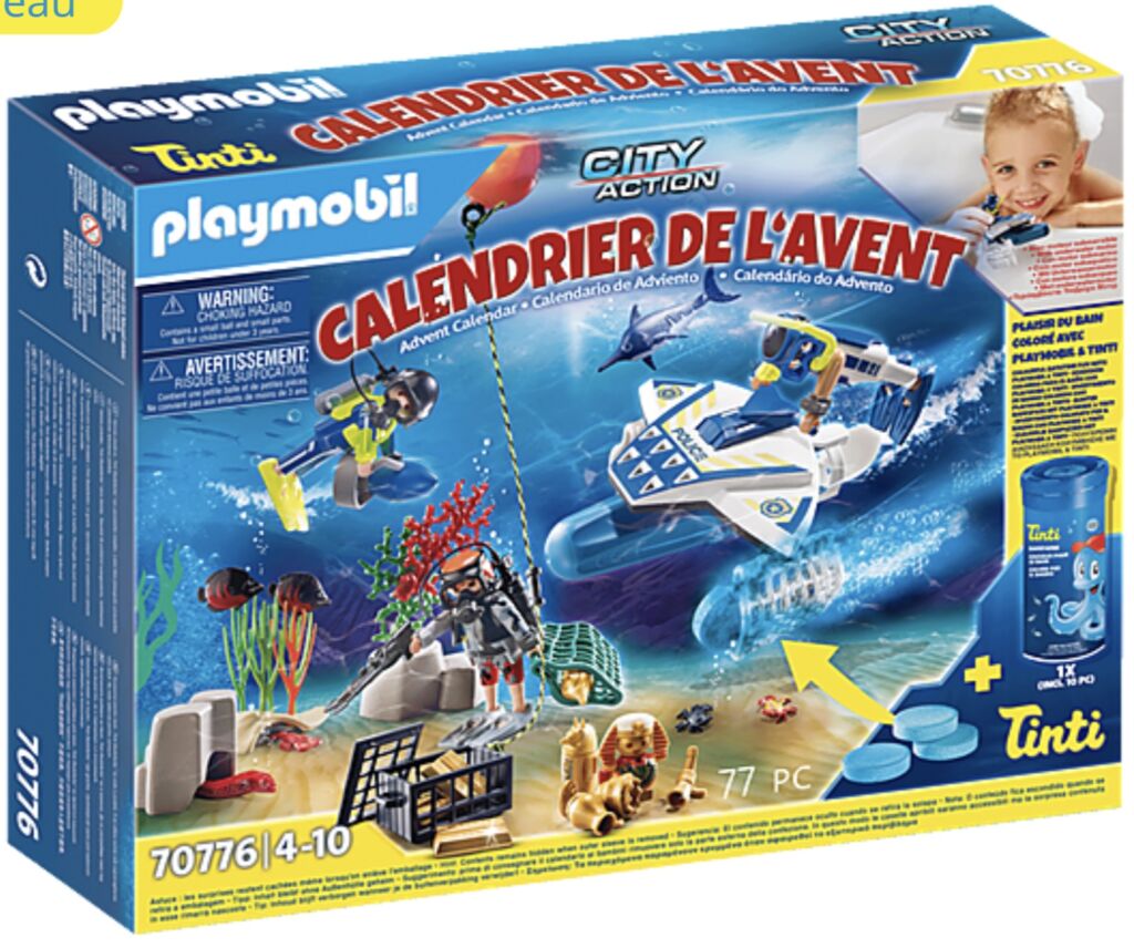 Playmobil 70776 - Advent Calendar bathing time police diver - Box