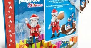 Playmobil - 30801665s2 - Blechkoffer mit Weihnachtsmann und Teddy