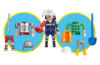 Playmobil - 6566 - DS Giveaway Boy, 3 klickys in 1: Fireman - Roman - Bricklayer
