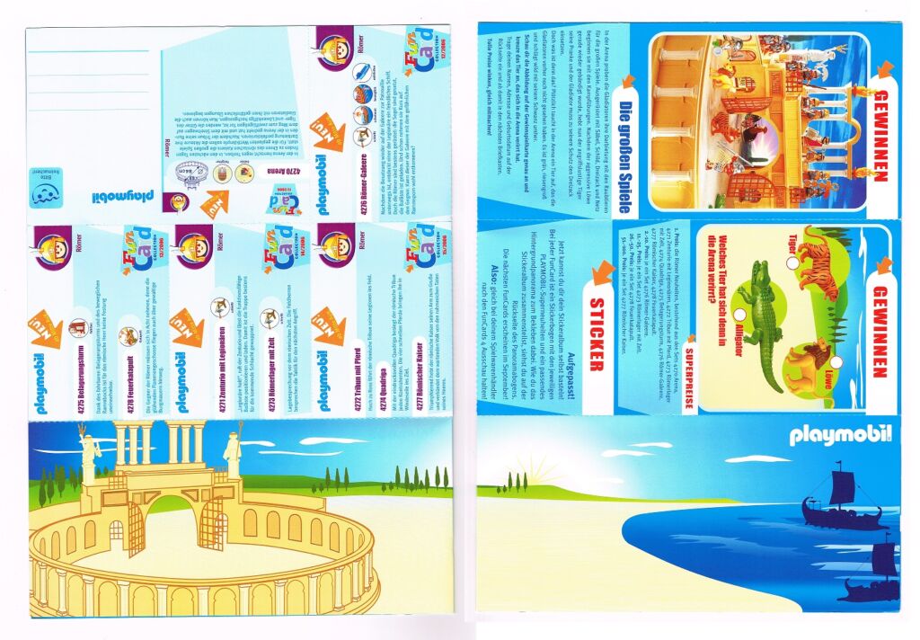 Playmobil FUNCs1 - Fun Card Roman 2006 + Sticker - Box