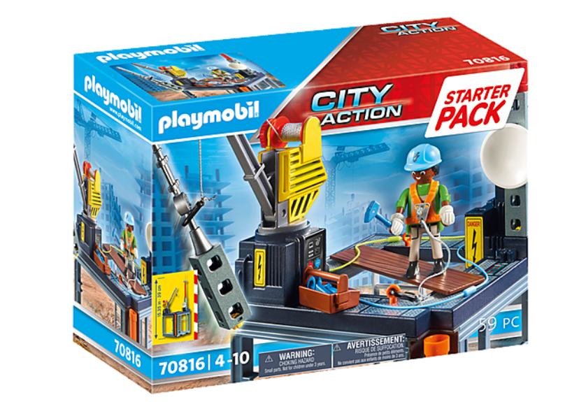 Playmobil 70816 - Starter Pack Construction area with rope winch - Box