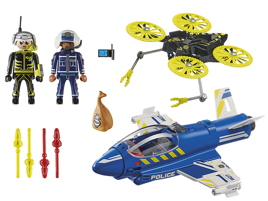 Playmobil 70780 - Police Jet with Drone - Back