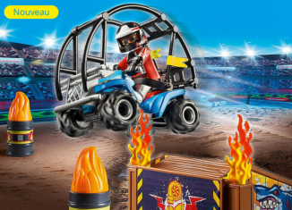 Playmobil - 70820 - Starter Pack Stuntshow Quad and fire ramp