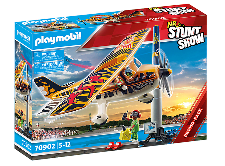 Playmobil 70902 - Air Stunt Show Tiger Propeller Plane - Box