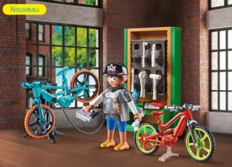 Playmobil - 70674 - Set cadeau Atelier réparation de vélos - Detail Playmobil - 70674 - Set cadeau Atelier réparation de vélos