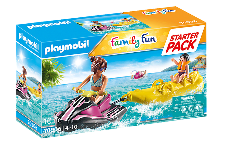 Playmobil 70906 - Starter Pack Wasserscooter mit Bananenboot - Box