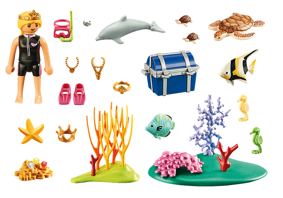 Playmobil 70678 - Treasure Diver Gift Set - Back