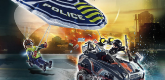 Playmobil - 70781 - Policier parachutiste et quad du bandit