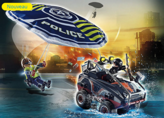 Playmobil - 70781 - Police Parachute with Amphibious Vehicle