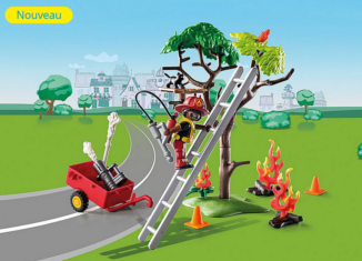 Playmobil - 70917 - Duck on Call - Fire Rescue Action: Cat Rescue