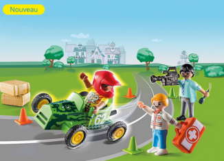Playmobil - 70919 - Duck on Call - Ambulance Action: Help the Racing Driver