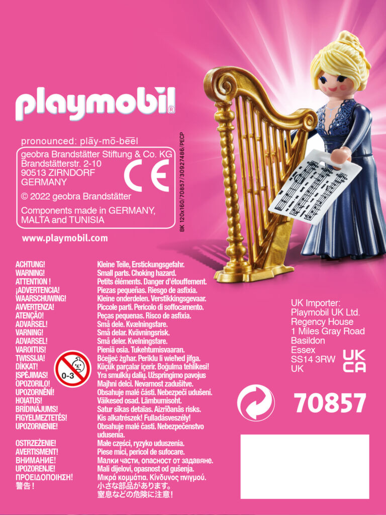 Playmobil 70857 - Harpist - Back