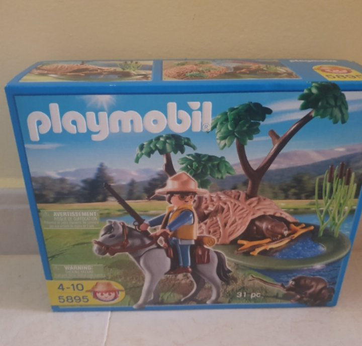Playmobil 5895-ger - Ranger with Beaver Dam - Box