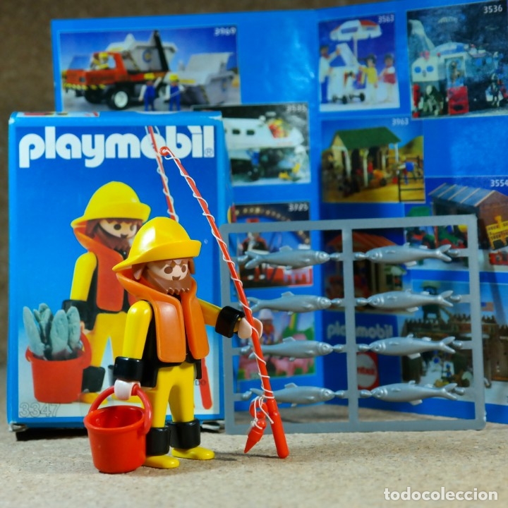 Playmobil 3347-ant - Fisherman with rod - Back