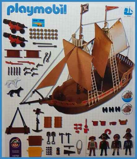 Playmobil 13750-ant - Pirate Ship - Back