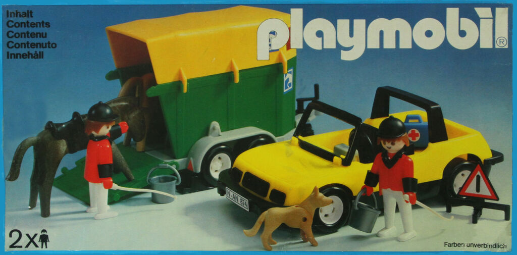 Playmobil 3134s2 - Car & horse trailer - Back
