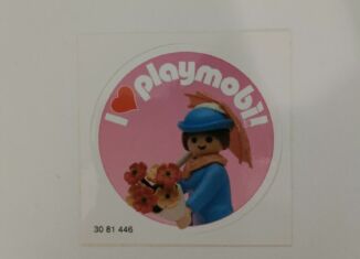 Playmobil - 3081446 - Sticker I Love Playmobil 1900 Lady with Flowers