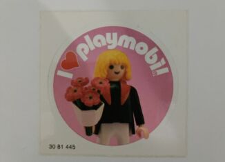 Playmobil - 3081445 - Sticker I Love Playmobil 1900 Herr mit Blumen