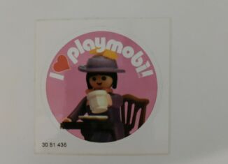 Playmobil - 3081436 - Sticker I Love Playmobil 1900 Lady with Mug
