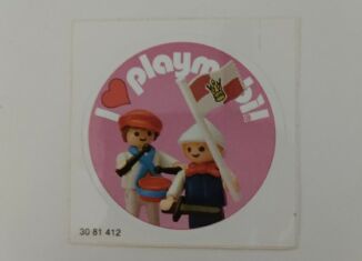 Playmobil - 3081412 - Sticker I love Playmobil 1900 Kinder mit Trommel