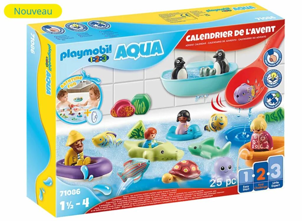 Playmobil 71086 - 1.2.3 AQUA - Advent Calendar Bathing Fun - Box