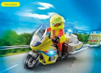 Playmobil - 71205 - Urgentiste avec moto et effet lumineux