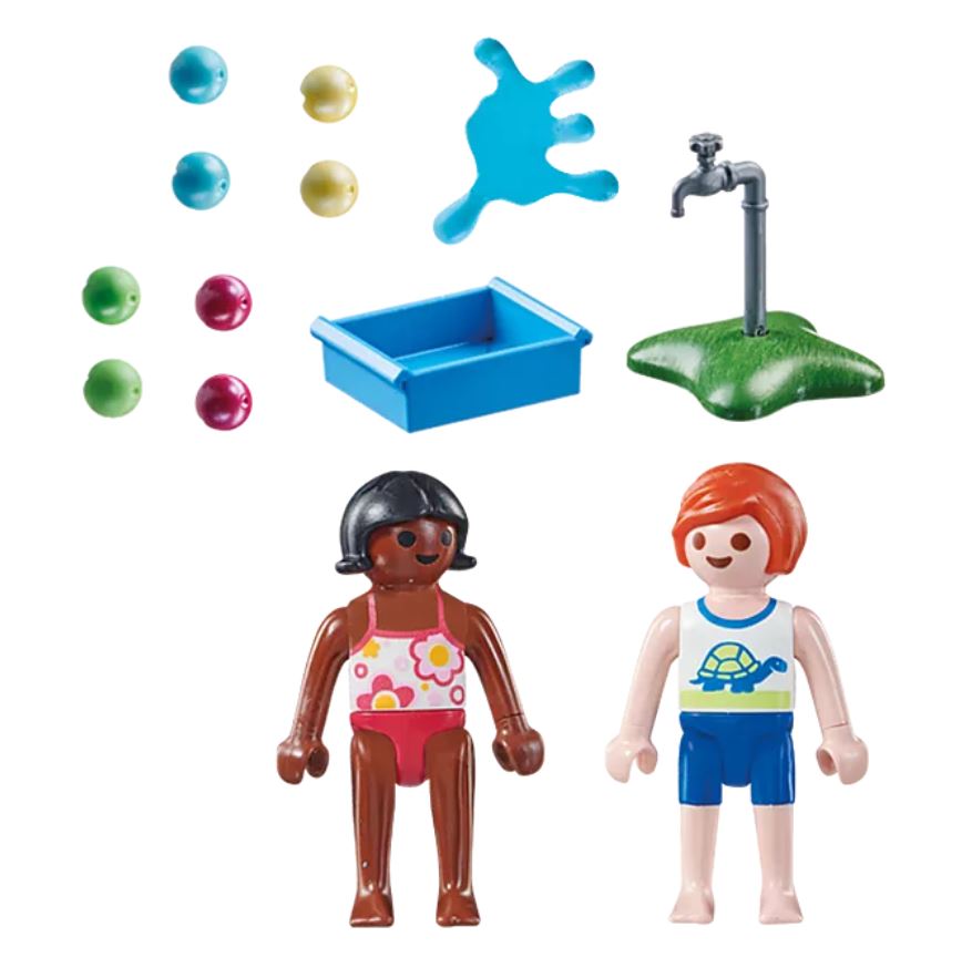Playmobil 71166 - Children with Water Balloons - Back