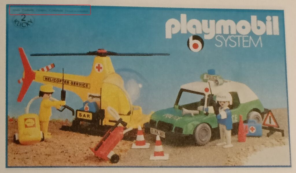 Playmobil 3158s1v2 - Helicopter Service + Police car - Box